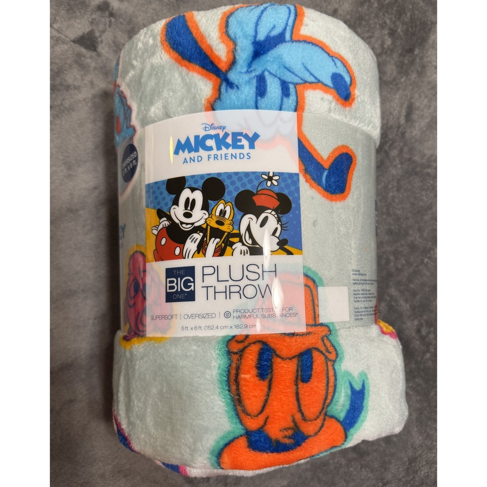 Disney Mickey and Friends Plush Throw Blanket Oversized Super Soft